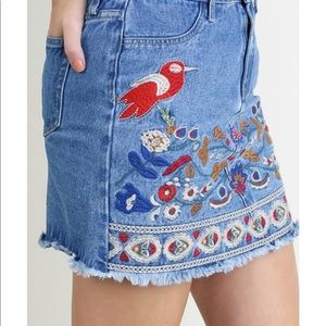 Umgee blue jean skirt